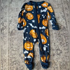 Posh Peanut Spooky Pumpkin Newborn Footie